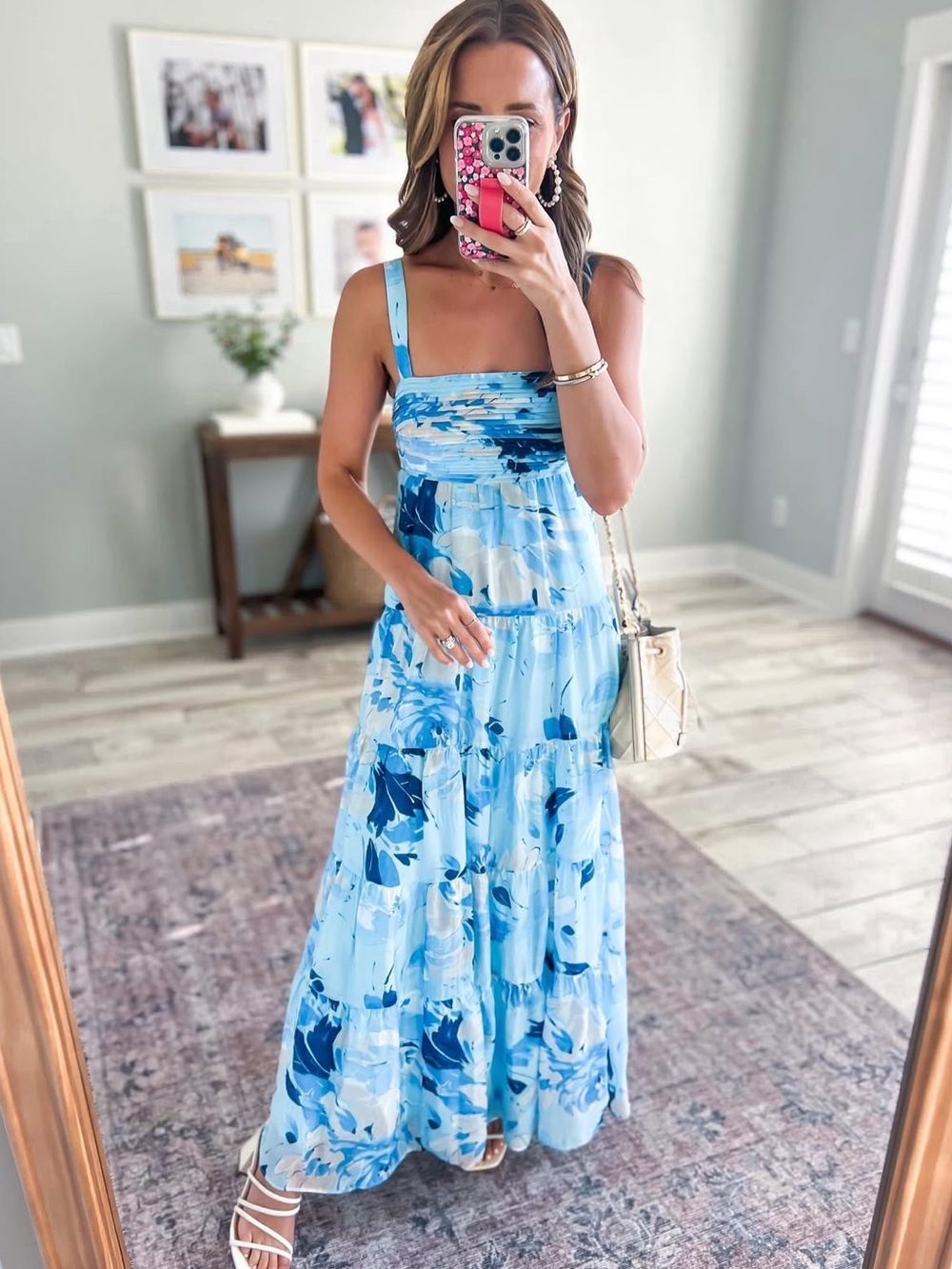 NWT Abercrombie Tiered Floral Maxi Dress - Picture 3 of 9